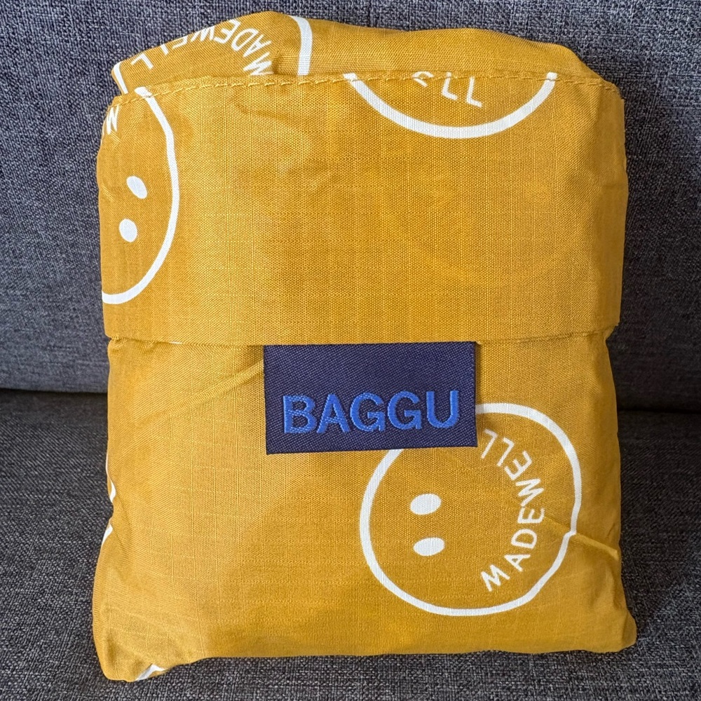 Baggu x Madewell Yellow Smiley Face Standard Size Bag